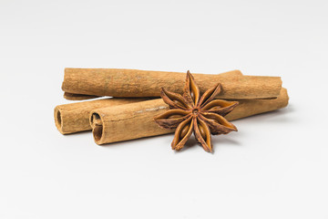 Star anise and cinnamon