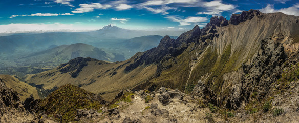 The View from Imbabura volcano in Ecuador