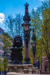 Fototapeta premium Historisches Brückengeländer Rotterdam