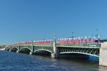 Fototapeta premium Flags on Victory Day.
