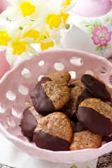chocolate dipped seed cookies.style vintage
