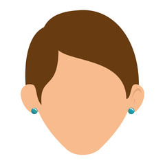 young woman avatar character vector illustration design