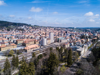 Fototapeta na wymiar Aerial view on UNESCO heritage city La de Chaux de Fonds