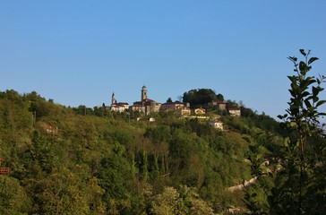 Fototapeta na wymiar Panorama of Cremolino, Alessandria, Piedmont, Italy