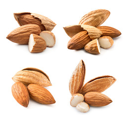 Almonds nuts collection