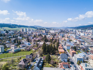 Aerial view on UNESCO heritage city La de Chaux de Fonds