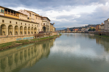 Fototapeta na wymiar The bridge over river Arno, Florence, Tuscany, Italy