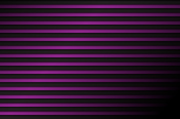 Black and purple abstract background, horizontal lines with shadow, vector illustration