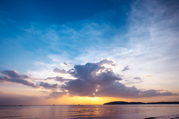 Sunset over sea