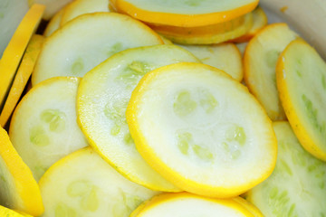 cut pieces of zucchini