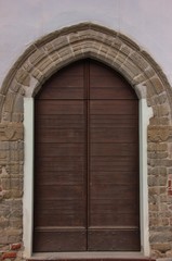 Fototapeta na wymiar Ancient door in Acqui Terme, Italy