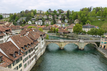 Fototapeta na wymiar Casas y rio en Berna (Suiza)
