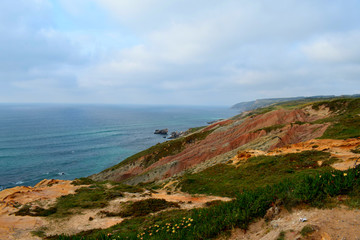Beautiful landscape of the ocean and rocks