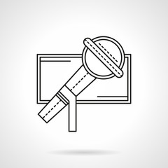 Singing festival flat line vector icon