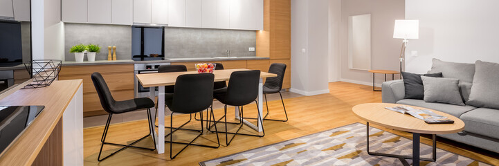 Interior of studio apartment