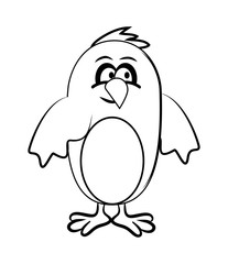 cartoon easter chicken  vector symbol icon design.