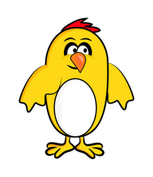 cartoon easter chicken  vector symbol icon design.