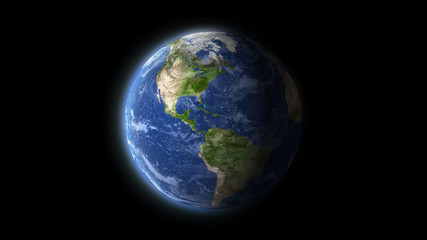 Fototapeta na wymiar earth planet isolated on black