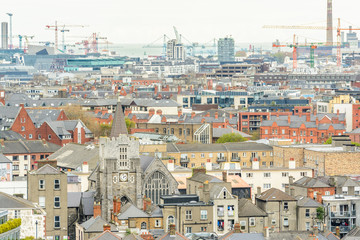 Fototapeta na wymiar panoramic views to Dublin City, Ireland