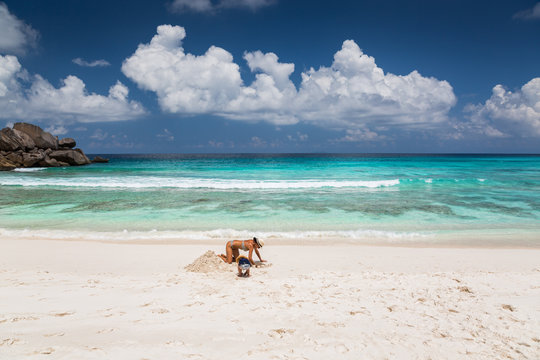 Seychelles with child