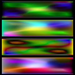 Set of thermal backgrounds. Textures of heat for decoration of banners
