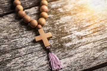 Cross on desk.