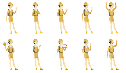 Vector set with traveler characters.