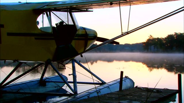 Lake Sapphire Early Morning Mist Aircraft