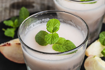 Production of peach juice