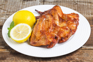 BBQ chicken on the table