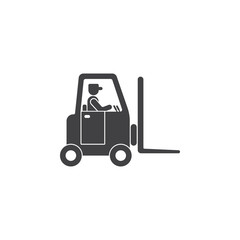 Man and Forklift symbol, icon vector illustration