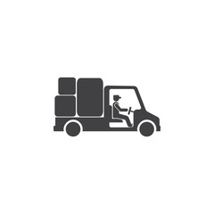 Express delivery icon. Delivery car.