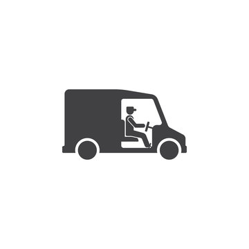 Express delivery icon. Delivery car.