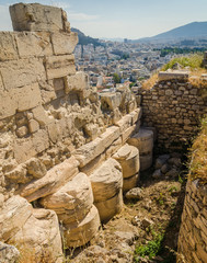 Ancient ruins of Acropolis, Athens.