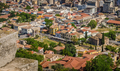 View of Athens and ancient ruins, Greece.