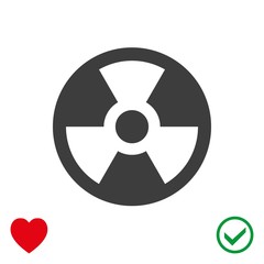 radioactive icon stock vector illustration flat design