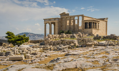 Ancient ruins of Erechtheum, Acropolis, Athens.