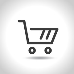 shopping cart button. web icon. computer generated illustration