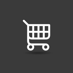 shopping cart button. web icon. computer generated illustration.