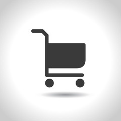 Fototapeta premium shopping cart button. web icon. computer generated illustration.