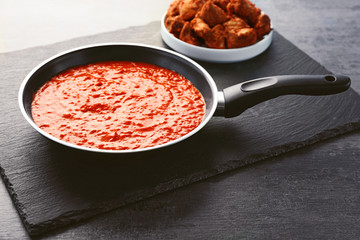 Delicious Murgh Makhani in frying pan