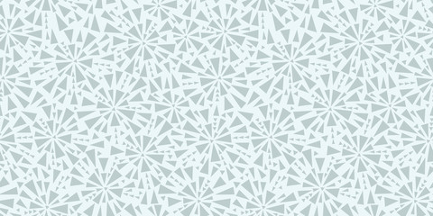 Vector light grey triangles bursts seamless repeat pattern design background texture. Perfect for modern greeting cards, wallpaper, fabric, home decor, wrapping projects. - 146003702