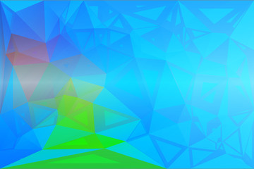 Blue green red random sizes low poly background