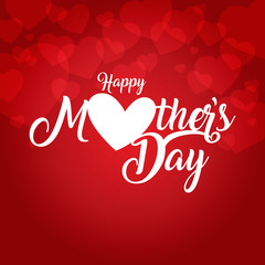 happy mothers day greeting card vector illustration