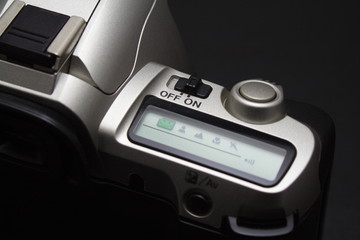 Film Camera Controls and LCD display on