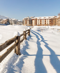 This idyllic winter landscape - Bansko, Bulgaria - 146004966