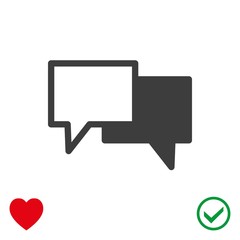 Naklejka premium Speech Bubbles Icon. Chat pictogram icon stock vector illustration