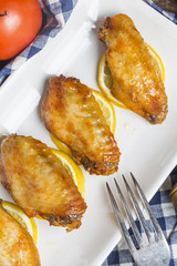 Lemon grilled chicken wings, grilled chicken wings