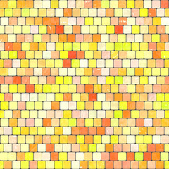 ceramic yellow orange mosaic background seamless texture in swimming pool or kitchen