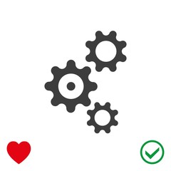 gear icon stock vector illustration flat design